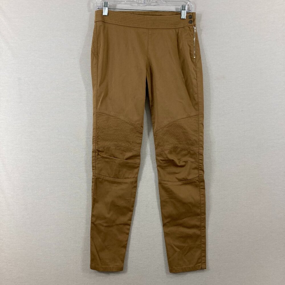 Scervino Street Women's size 4 Brown Tan Side Zip‎ Slim Leg Pants